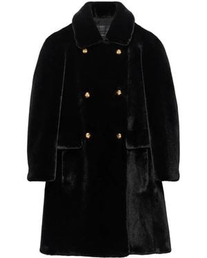 Prada Aspen Double-Breasted Coat - Black