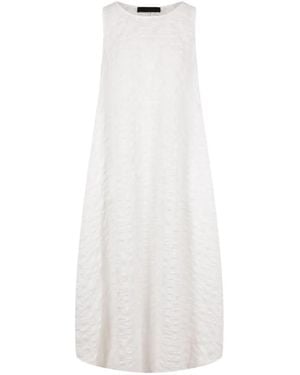 Maria Calderara Crinkled-Effect Sleeveless Dress - White