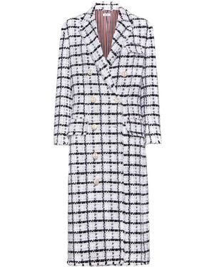 Thom Browne チェック コート - ホワイト