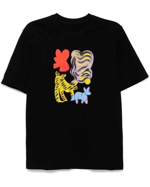 JNBY Cats-Printed T-Shirt - Black