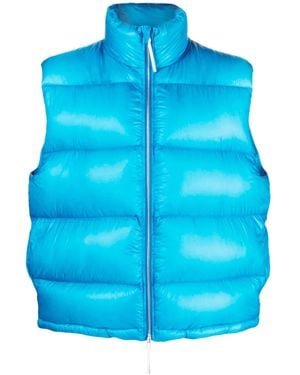 Jil Sander Quilted Vest - Men's - Polyamide/feather Down/polyester - Blue
