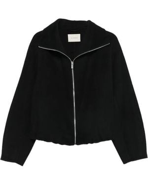 Almada Label Lindy Jack Met Gespreide Kraag En Rits - Zwart