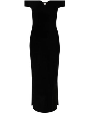 Nanushka Off-Shoulder Fitted Midi Dress - Black