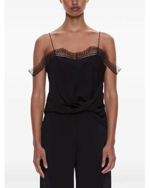 Christopher Esber Miro Lace-Trim Top - Black