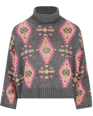 COLOUR MARKET® Crystal-Embellished Intarsia-Knit Jumper - Red