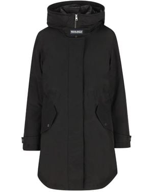Woolrich Hooded Padded Coat - Black