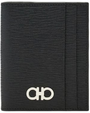 Ferragamo Gancini Credit Card Holder - Black