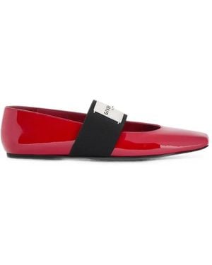 Givenchy Sliced Square Ballerinas - Red