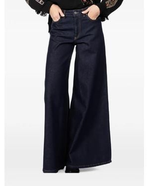 God Save Denim Wide-Leg Jeans - Blue