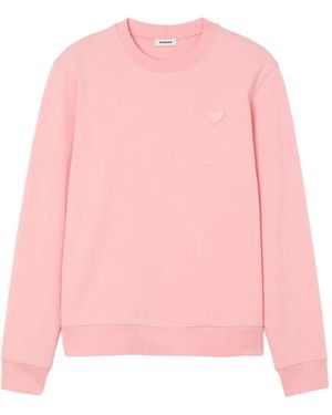 Sandro Sudadera Con Motivo De Corazón - Rosa