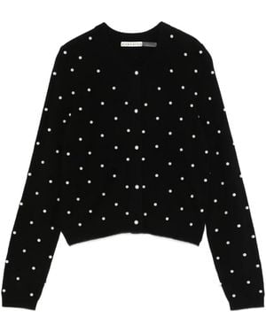 Alice + Olivia Dollie Cardigan mit Perlen - Schwarz