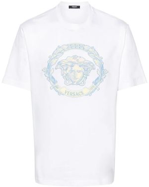 Versace バロッコ Wave Crest Tシャツ - ホワイト