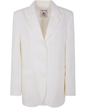 Semicouture Single-Breasted Tailored Blazer - White