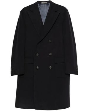Corneliani Double-Breasted Button-Fastening Coat - Black