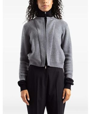 Balenciaga Cardigan Mit Kapuze - Grau