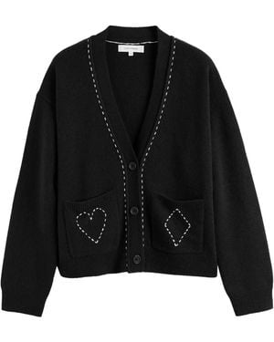 Chinti & Parker Queen Of Hearts Cardigan Mit Knöpfen - Schwarz