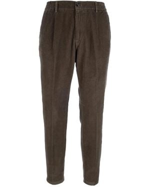 Cruna Mitte Pleated Corduroy Trousers - Brown