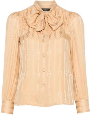 Gucci Interlocking G Chain Jacquard Shirt - Natural