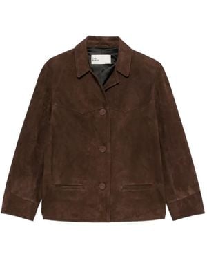 Tory Burch Suede Western-Style Jacket - Brown