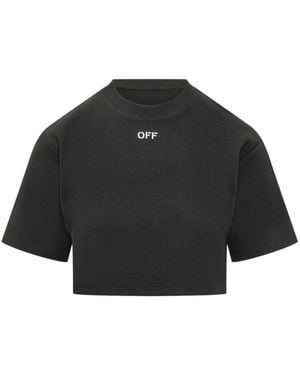 Off-White c/o Virgil Abloh Off-stamp ribbed T-shirt - Negro