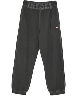 DIESEL Pantaloni Sportivi Con Banda Logo - Grigio