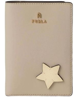 Furla S Camelia Star-Patch Passport Holder - Natural