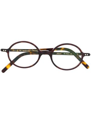 Lunor Occhiali Tondi Con Effetto Tartarugato - Marrone