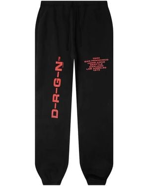 D-R-G-N Pantalon De Jogging Origins Bleached À Logo - Noir