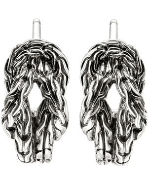 John Hardy Pendientes De Aro Love Knot - Negro