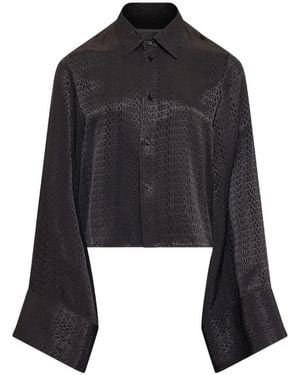 MM6 by Maison Margiela Chemise À Motif En Jacquard - Black