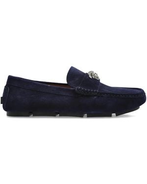 Versace Medusa-Plaque Loafers - Blue