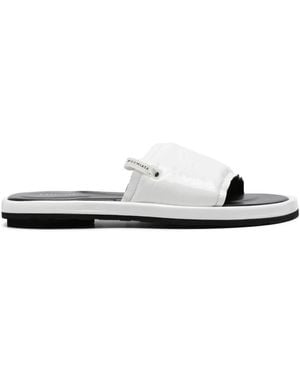 Premiata Patent Leather Slides - White