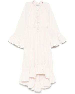 Lanvin Asymmetric Midi Dress - White
