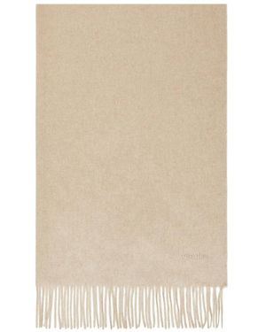 Max Mara Cashmere Fringed Scarf - Natural