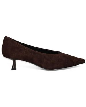 Bibi Lou Crocodile-Effect Pointed-Toe Pumps - Brown
