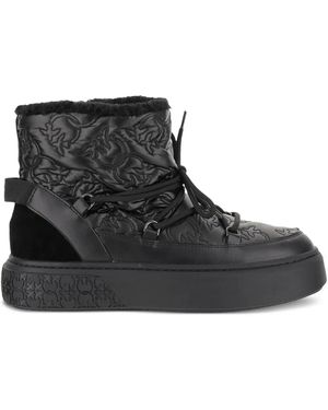 Pinko Quilted Platform Boots - Black
