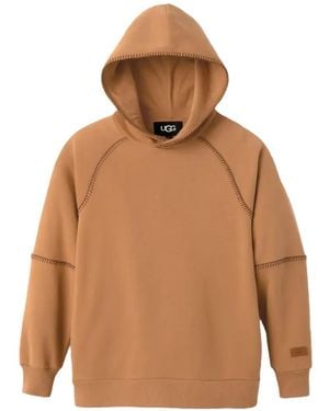 UGG Classic Whipstitch-Trim Hoodie - Brown