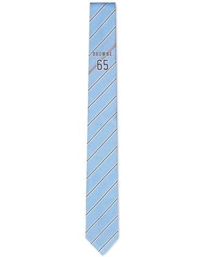 Thom Browne Cravatta Con Effetto Jacquard Browne 65 - Blu