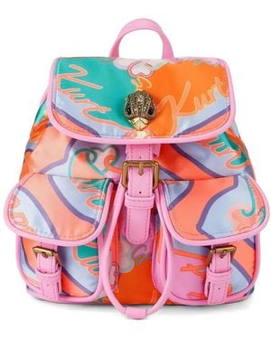 Kurt Geiger Logo-Print Eagle-Plaque Backpack - White