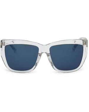 Linda Farrow Phillip Lim Rectangular-Frame Sunglasses - Blue