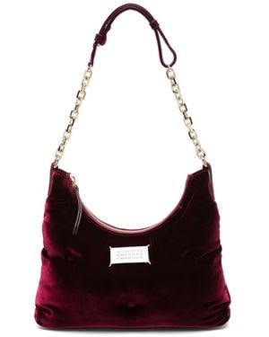 Maison Margiela Small Glam Slam Velvet Shoulder Bag - Red