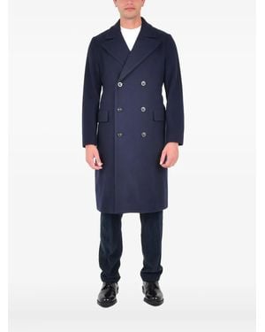 Boglioli Double-Breasted Belted Coat - Blue