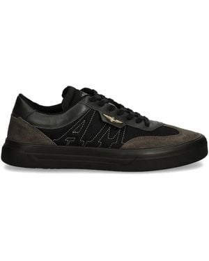 Aeronautica Militare Paneled Sneakers - Black