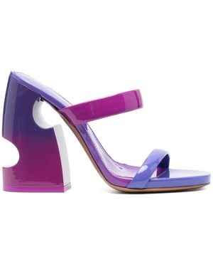 Off-White c/o Virgil Abloh Shade Bulky Patent Lea Mule - Purple