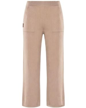 Moorer Ribbed-Waistband Straight-Leg Pants - Natural