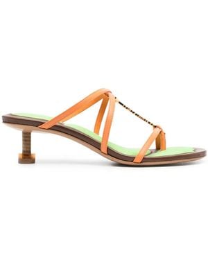 Jacquemus Le Raphiaコレクション Les Sandales Basses Pralu ヒール - マルチカラー