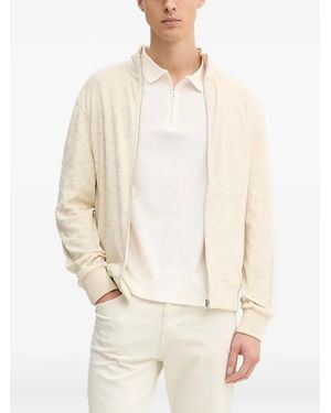 BOSS Strukturierter Blazer mit Reißverschluss - Weiß