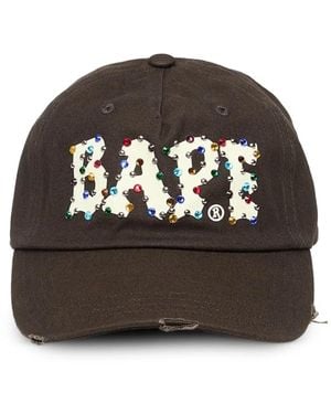 A Bathing Ape Color Stone Panel Cap - Black
