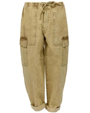 Patrizia Pepe Pantalones Con Cordones Y Efecto Lavado - Verde