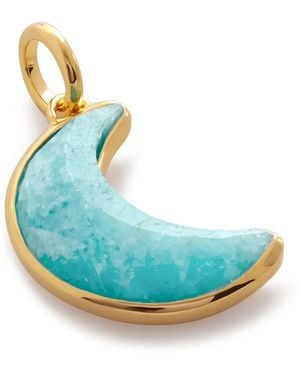 Monica Vinader Crescent Moon Amazonite Charm - Blue